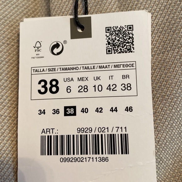 Zara light tan pant-Nwt - Picture 3 of 4